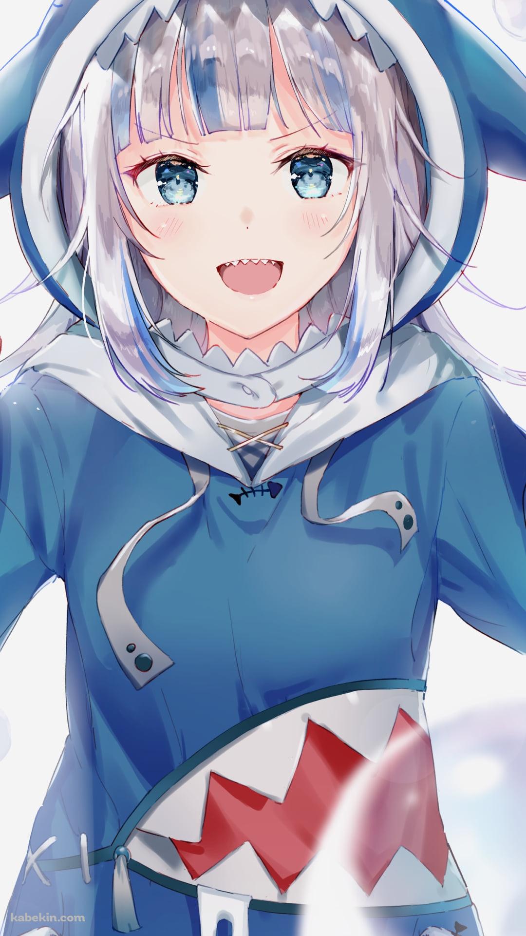 笑顔の可愛いがうるぐら / 水泡 / 鮫の着ぐるみ / ホロライブ / バーチャルYouTuber / VtuberのAndroidの壁紙(1080px x 1920px) スマホ用