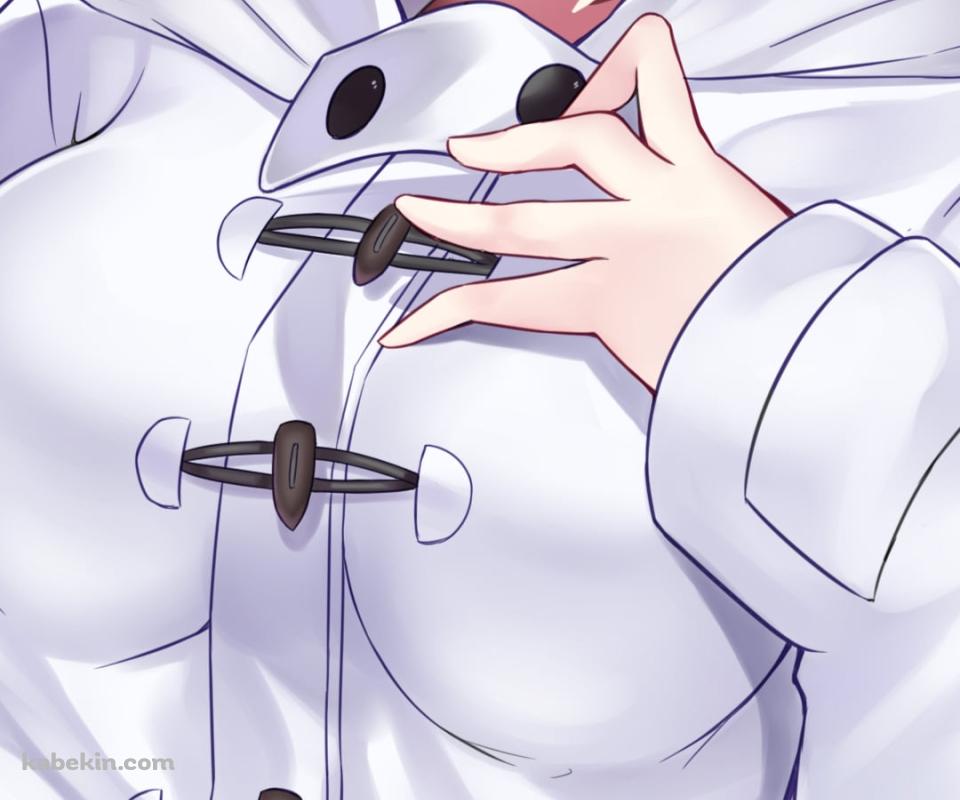 白い上着に手をあてる可愛いマシュ・キリエライト / fate/grand orderのAndroidの壁紙(960px x 800px) スマホ用