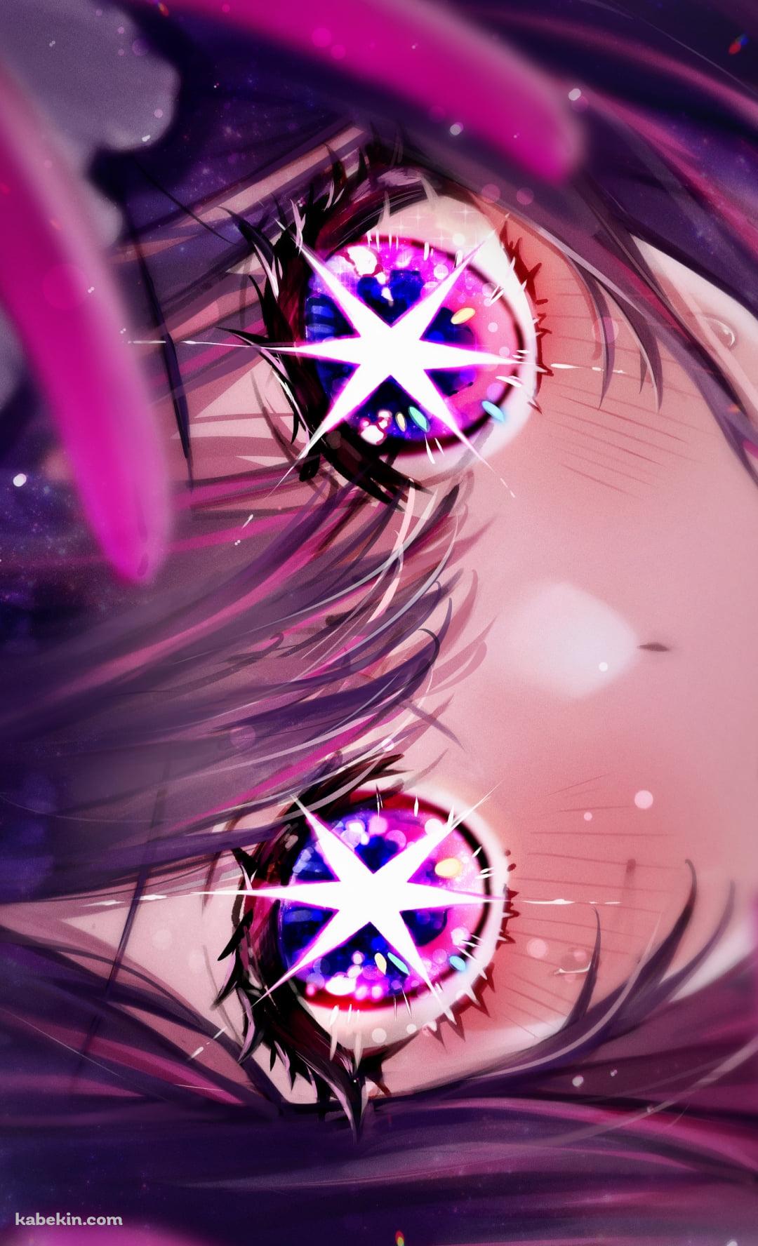 微笑む可愛い星野アイ / 光る眼 / 両手でピース / 推しの子のAndroidの壁紙(1080px x 1776px) スマホ用