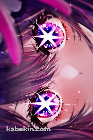 微笑む可愛い星野アイ / 光る眼 / 両手でピース / 推しの子のAndroidの壁紙(320px x 480px) スマホ用