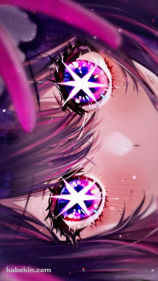 微笑む可愛い星野アイ / 光る眼 / 両手でピース / 推しの子のAndroidの壁紙(540px x 960px) スマホ用