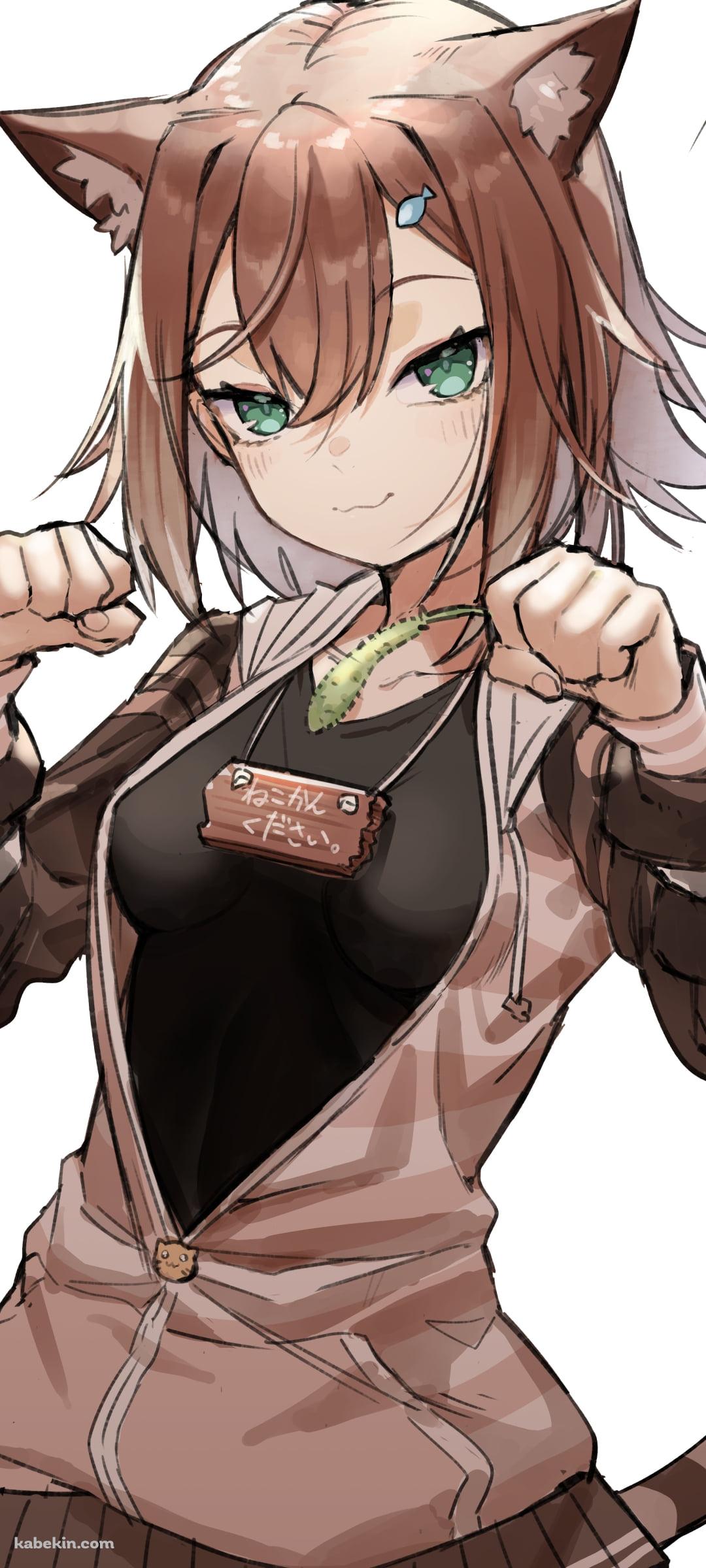 どや顔でファイティングポーズを取る可愛い文野環 / にじさんじ / バーチャルYouTuber / VtuberのAndroidの壁紙(1080px x 2400px) スマホ用