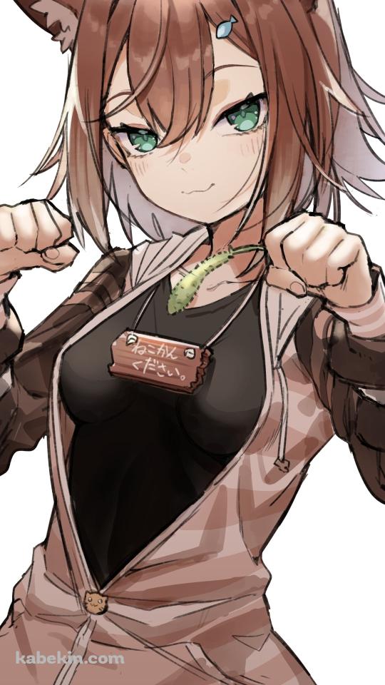 どや顔でファイティングポーズを取る可愛い文野環 / にじさんじ / バーチャルYouTuber / VtuberのAndroidの壁紙(540px x 960px) スマホ用