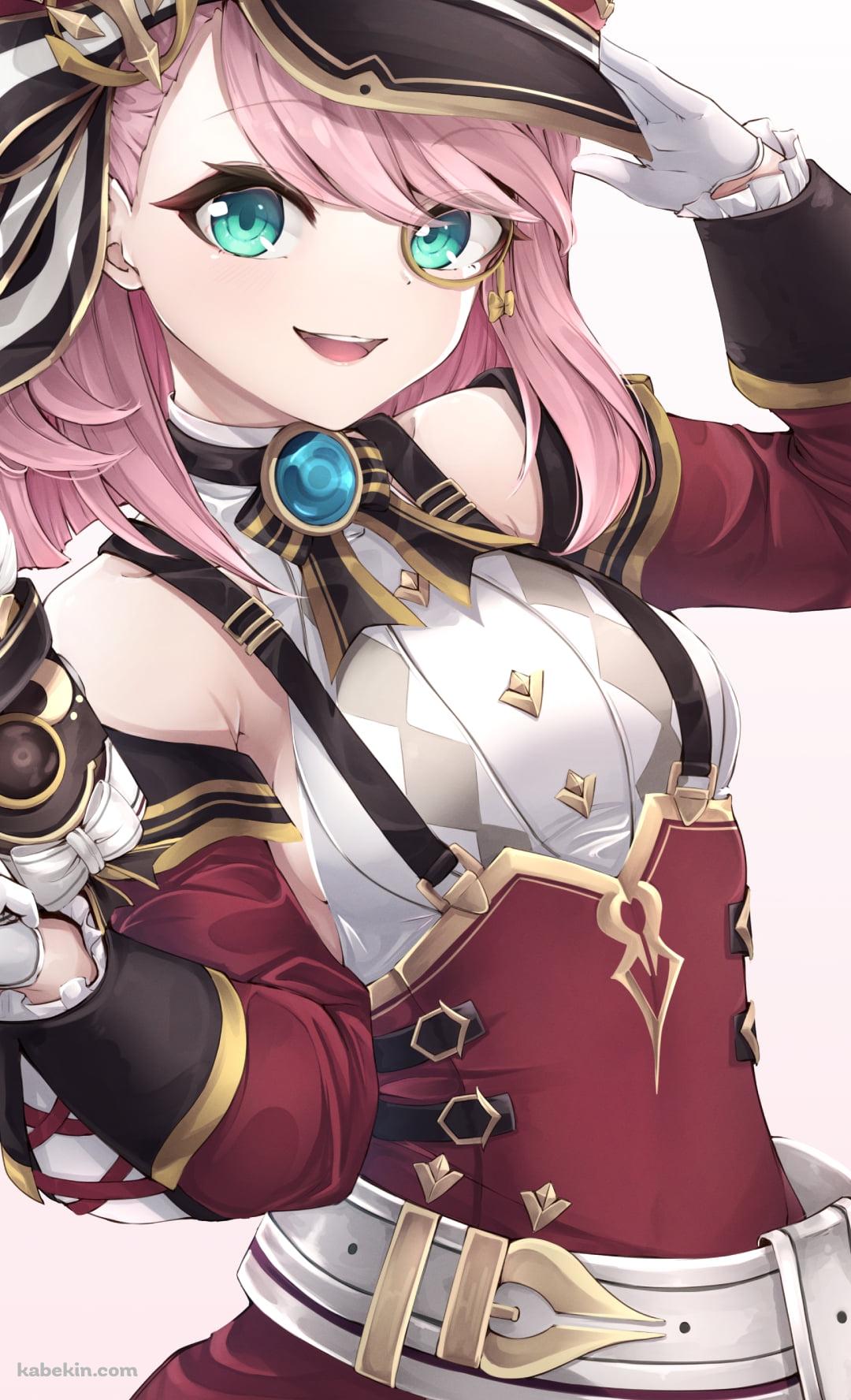 敬礼する可愛いシャルロット / 原神のAndroidの壁紙(1080px x 1776px) スマホ用