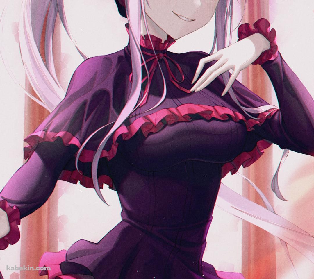 黒いドレスを着て微笑むシャルティア・ブラッドフォールン / オーバーロードのAndroidの壁紙(1080px x 960px) スマホ用