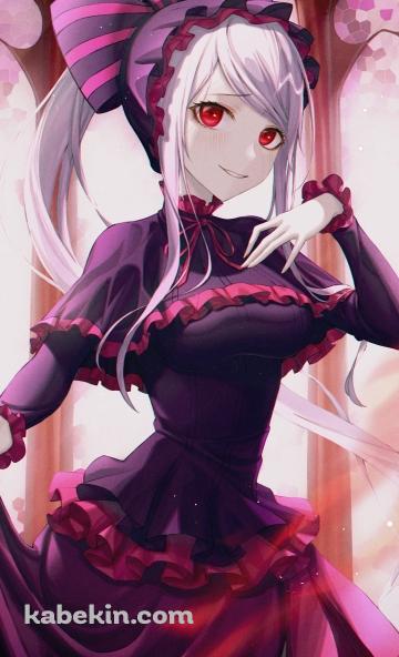 黒いドレスを着て微笑むシャルティア・ブラッドフォールン / オーバーロードのAndroidの壁紙(360px x 592px) スマホ用