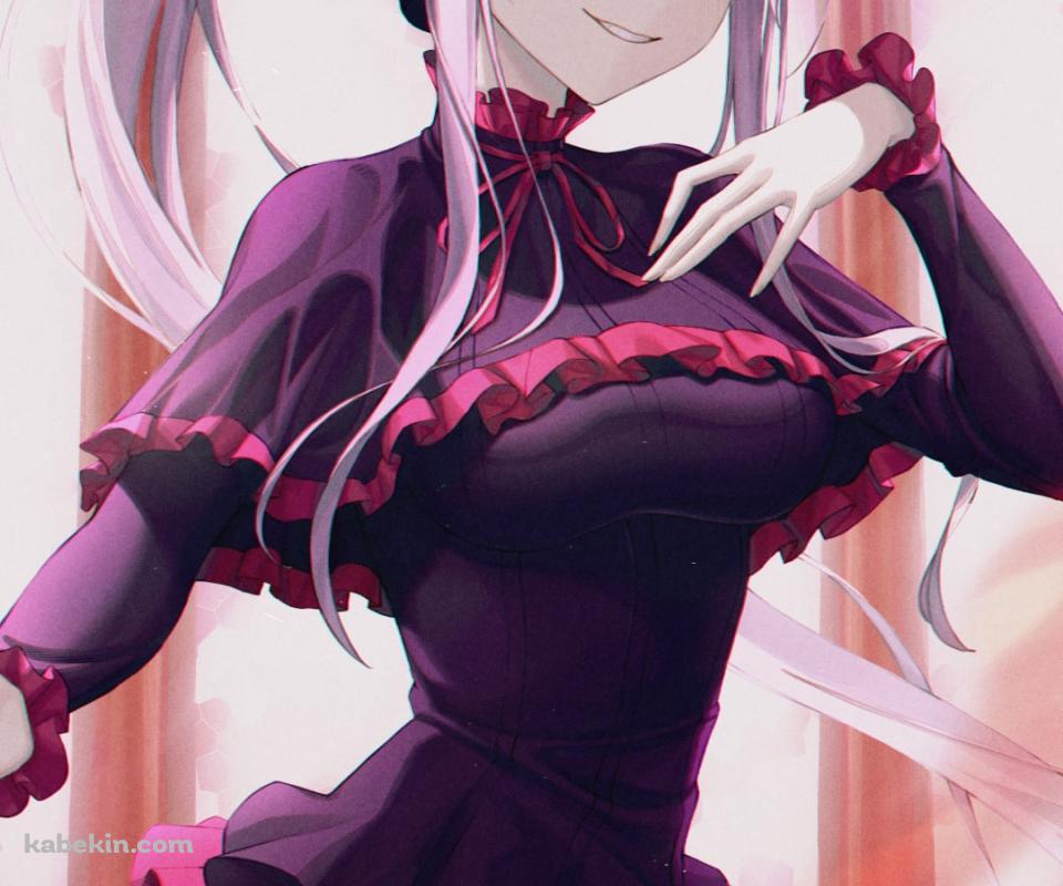 黒いドレスを着て微笑むシャルティア・ブラッドフォールン / オーバーロードのAndroidの壁紙(960px x 800px) スマホ用