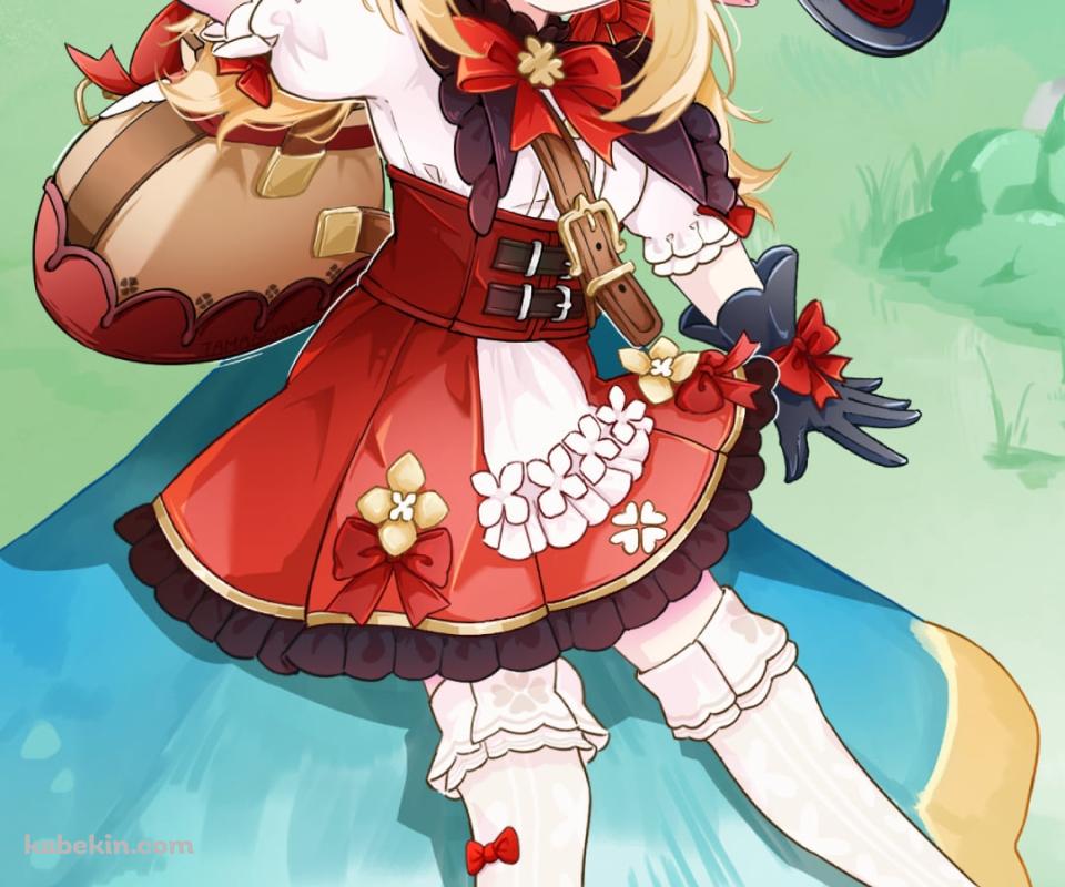 水色と黄色のキノコに乗る可愛いクレー / 星燭に揺れる爛花 / 原神のAndroidの壁紙(960px x 800px) スマホ用