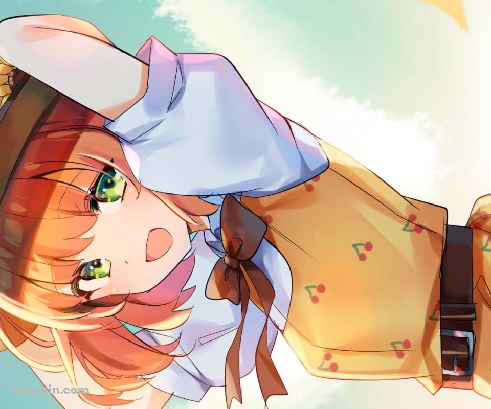 向日葵畑とハート型の雲と笑顔の本間ひまわり / にじさんじ / バーチャルYouTuber / VtuberのAndroidの壁紙(960px x 800px) スマホ用