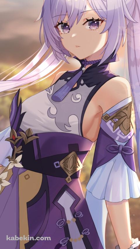 あぜ道に佇む可愛い刻晴 / 原神のAndroidの壁紙(480px x 854px) スマホ用