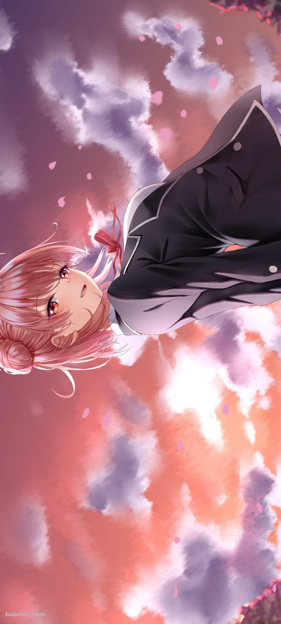夕暮れ、後ろ手を組む由比ヶ浜結衣 / やはり俺の青春ラブコメはまちがっている。のAndroidの壁紙(1080px x 2400px) スマホ用