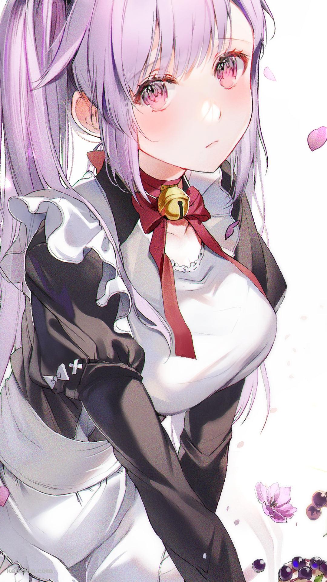 メイド姿の可愛い刻晴 / ブルーベリーケーキ / 原神のAndroidの壁紙(1080px x 1920px) スマホ用