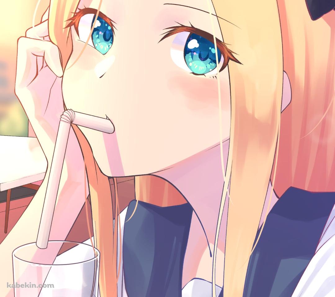 ストローをくわえる可愛いアビゲイル・ウィリアムズ / fate/grand orderのAndroidの壁紙(1080px x 960px) スマホ用
