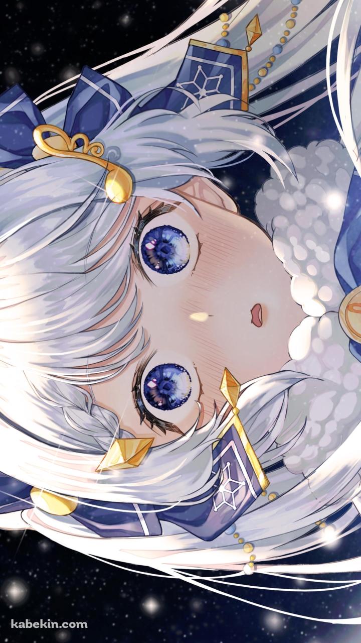 目を見開く可愛い雪ミク / 初音ミク / ボカロ / ボーカロイドのAndroidの壁紙(720px x 1280px) スマホ用