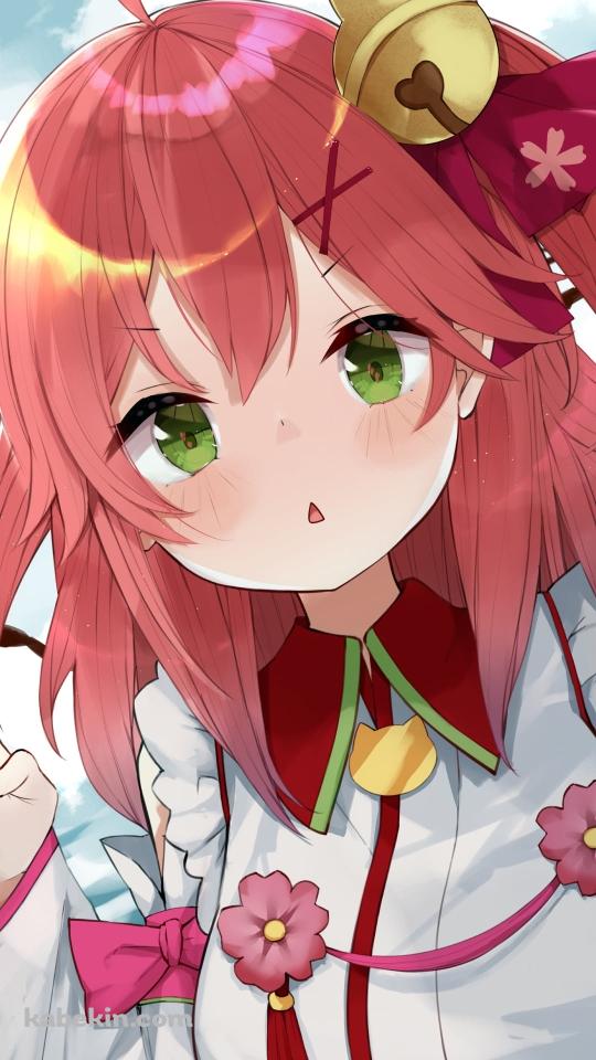 海とプニプニのさくらみこ / ホロライブ / バーチャルYouTuber / VtuberのAndroidの壁紙(540px x 960px) スマホ用
