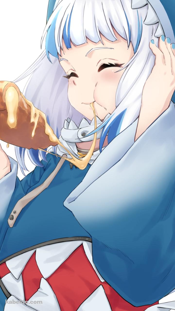 ピザを食べる可愛いがうる・ぐら / ホロライブ / バーチャルYouTuber / VtuberのAndroidの壁紙(720px x 1280px) スマホ用