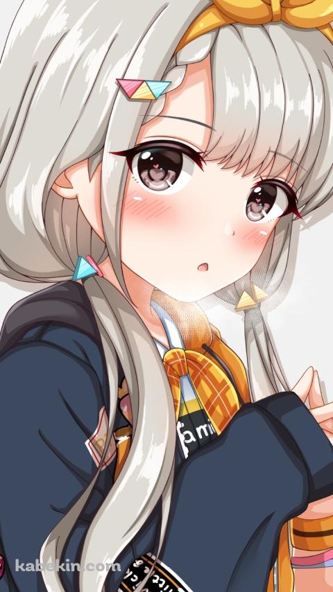掌を合わせこちらを見つめる久川凪 / アイドルマスターシンデレラガールズ / デレステのAndroidの壁紙(480px x 854px) スマホ用