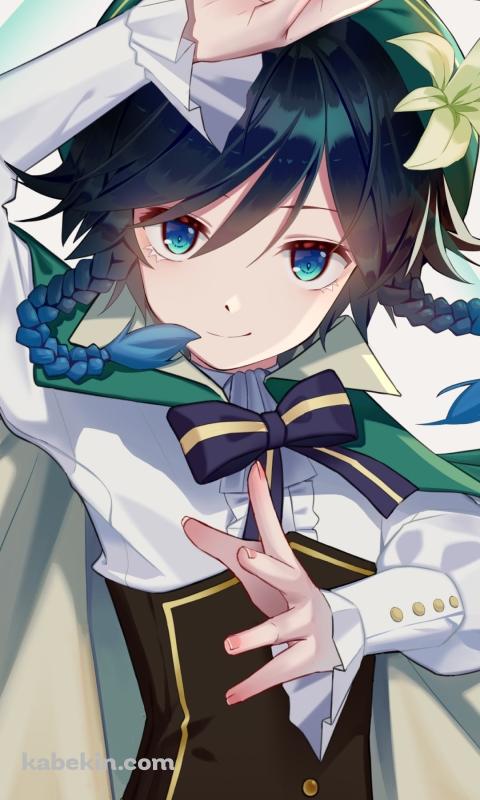 指揮棒を作るウェンティ / 原神のAndroidの壁紙(480px x 800px) スマホ用
