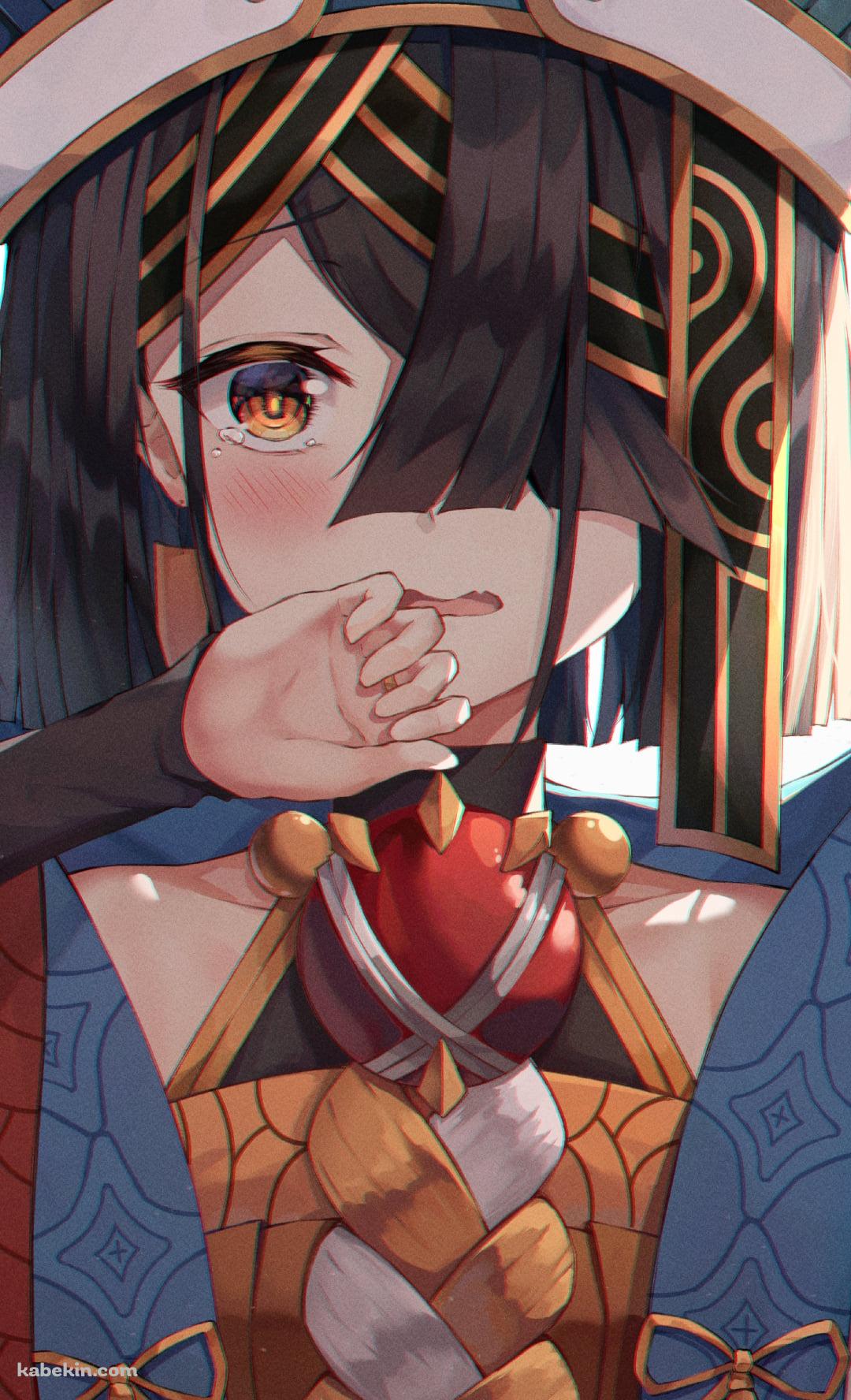 右手を口元にあてて涙目の徐福 / fate/grand orderのAndroidの壁紙(1080px x 1776px) スマホ用