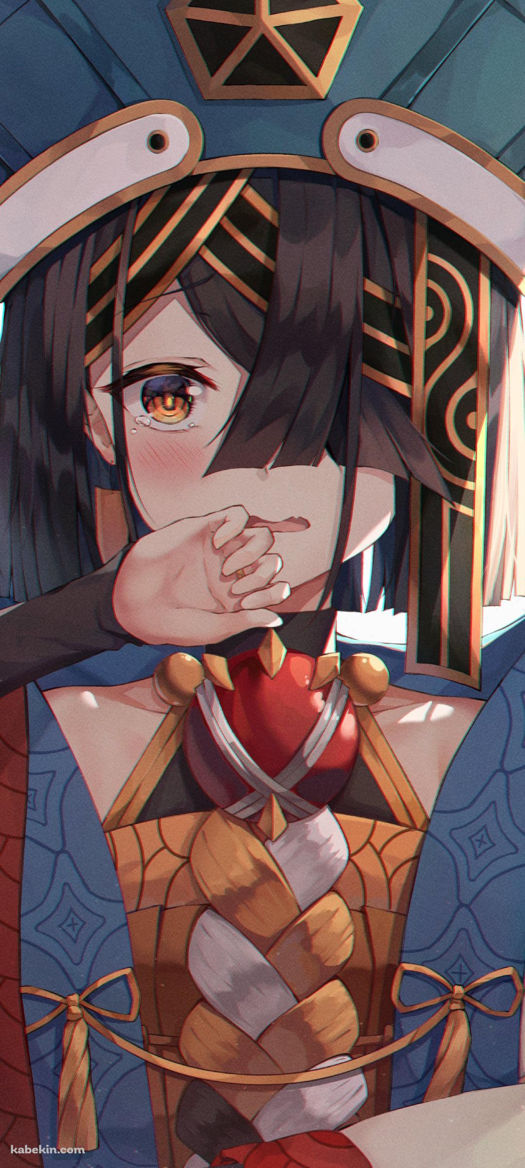 右手を口元にあてて涙目の徐福 / fate/grand orderのAndroidの壁紙(1080px x 2400px) スマホ用