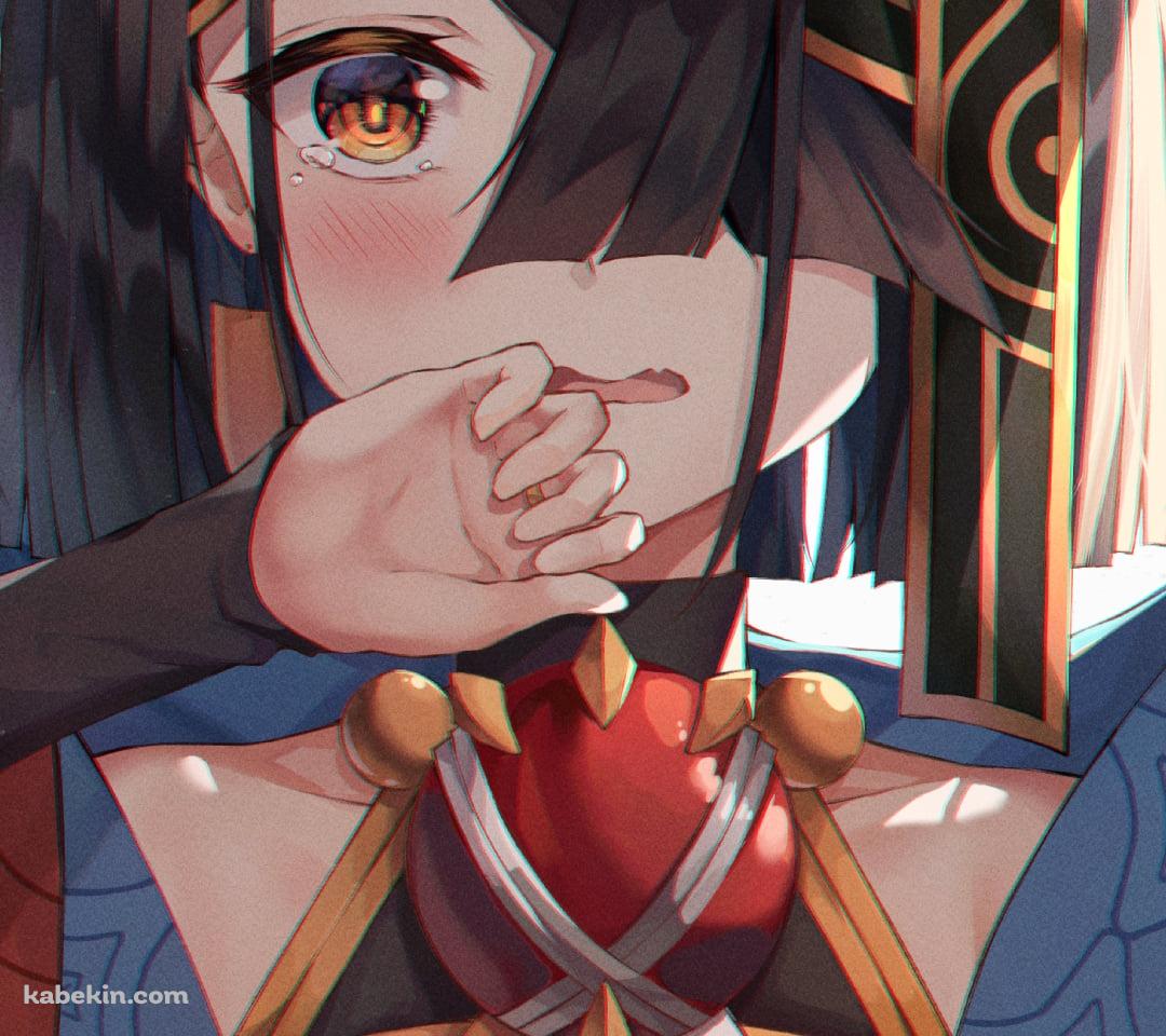右手を口元にあてて涙目の徐福 / fate/grand orderのAndroidの壁紙(1080px x 960px) スマホ用