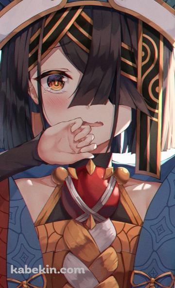 右手を口元にあてて涙目の徐福 / fate/grand orderのAndroidの壁紙(360px x 592px) スマホ用