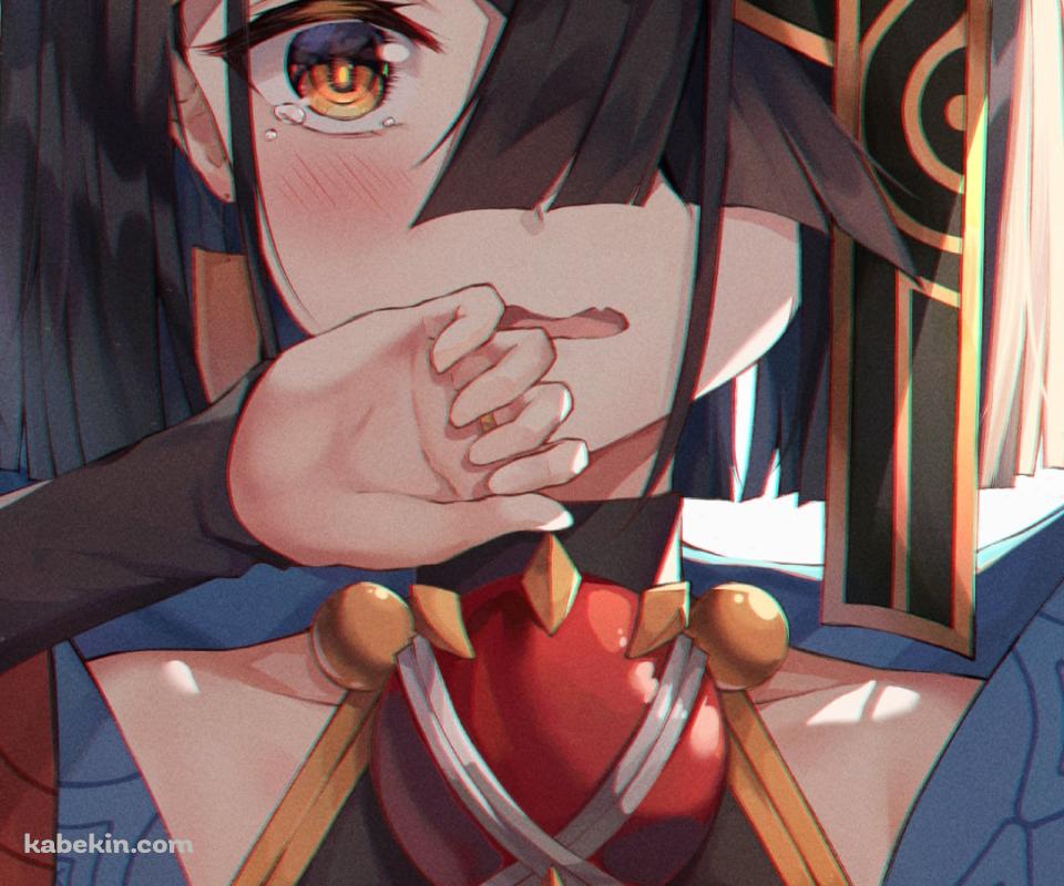 右手を口元にあてて涙目の徐福 / fate/grand orderのAndroidの壁紙(960px x 800px) スマホ用