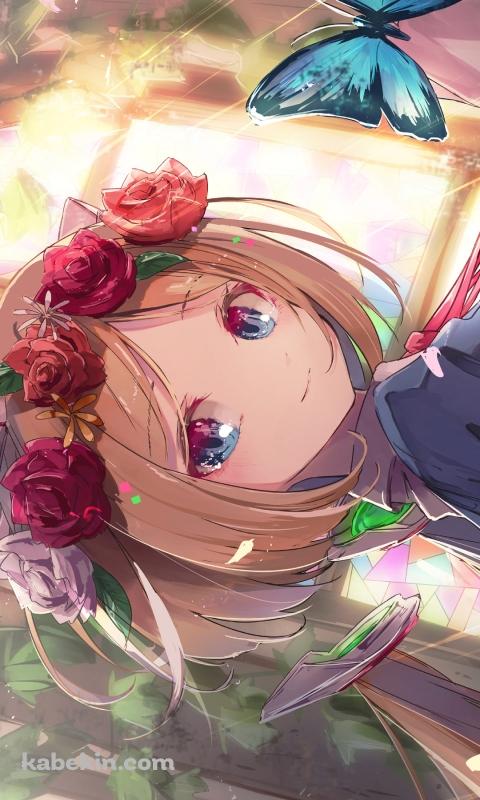 アゲハ蝶とアキ・ローゼンタール / アキロゼ / ホロライブ / バーチャルYouTuber / VtuberのAndroidの壁紙(480px x 800px) スマホ用