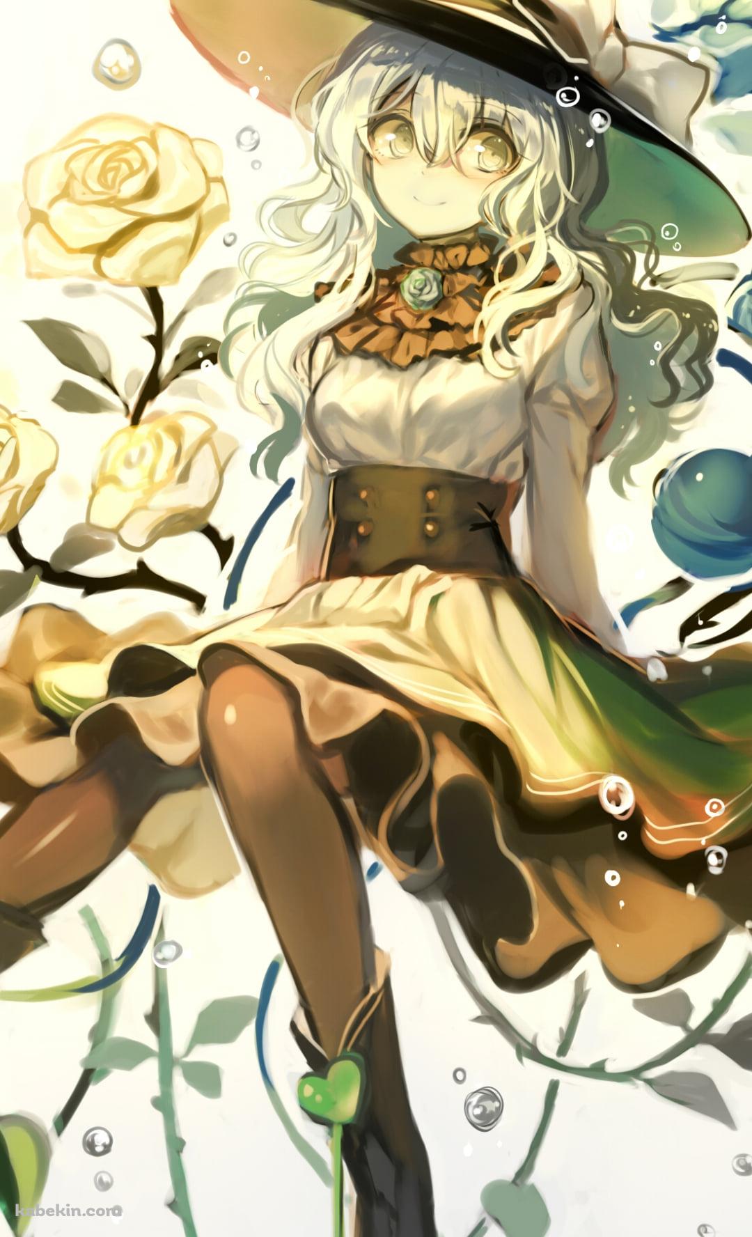 薔薇と古明地こいし / 東方のAndroidの壁紙(1080px x 1776px) スマホ用