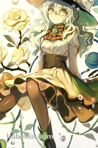 薔薇と古明地こいし / 東方のAndroidの壁紙(320px x 480px) スマホ用