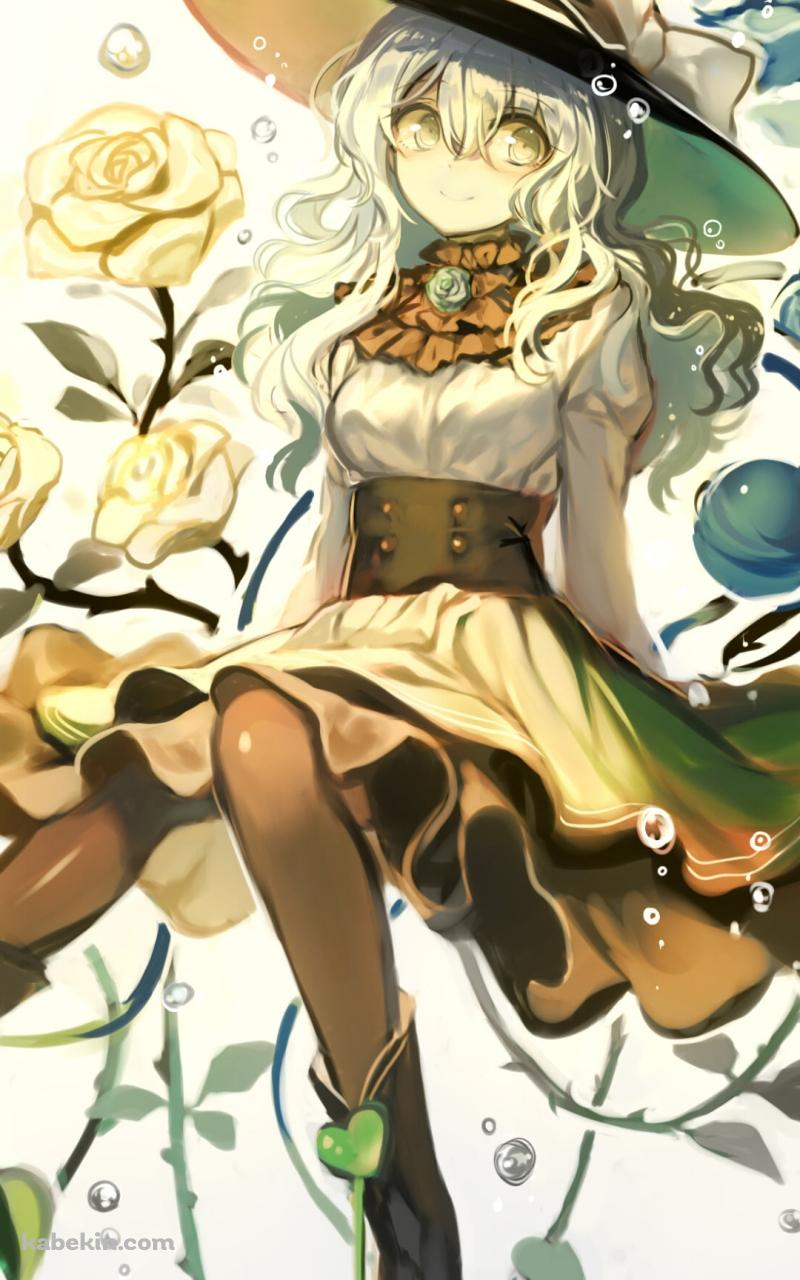 薔薇と古明地こいし / 東方のAndroidの壁紙(800px x 1280px) スマホ用