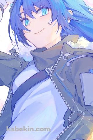 かわいいモスティマ / 青い髪 / アークナイツのAndroidの壁紙(320px x 480px) スマホ用