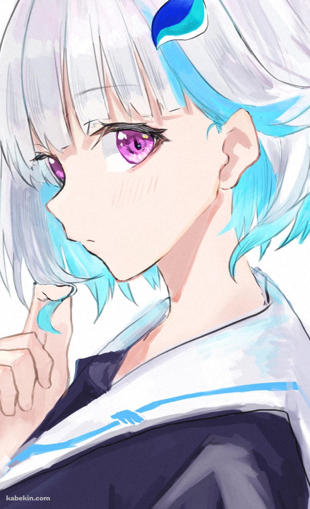 右手で髪をいじるリゼ・ヘルエスタ / にじさんじ / バーチャルYouTuber / VtuberのAndroidの壁紙(1080px x 1776px) スマホ用