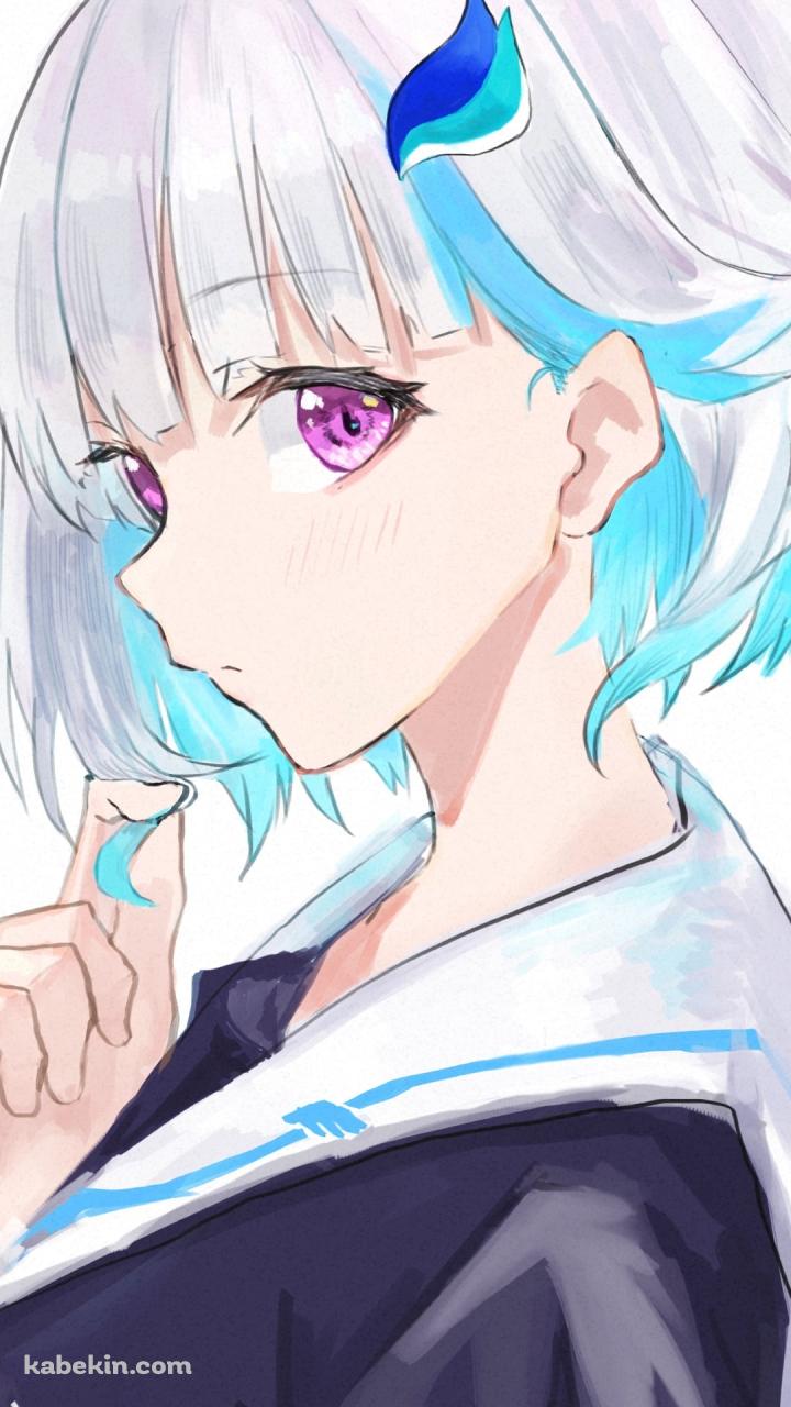 右手で髪をいじるリゼ・ヘルエスタ / にじさんじ / バーチャルYouTuber / VtuberのAndroidの壁紙(720px x 1280px) スマホ用