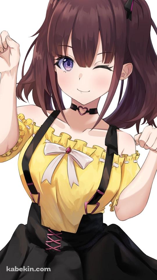 にゃんにゃんポーズをする可愛いイ・ロハ / にじさんじ / バーチャルYouTuber / VtuberのAndroidの壁紙(540px x 960px) スマホ用