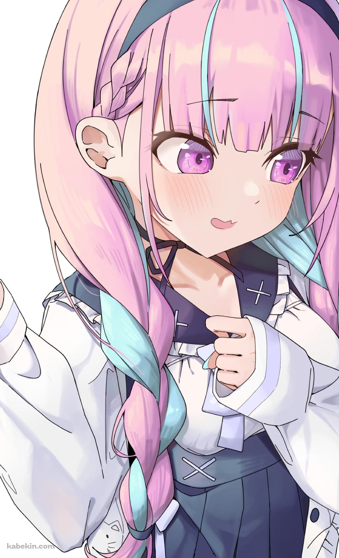 照れて俯く湊あくあ / ホロライブ / バーチャルYouTuber / VtuberのAndroidの壁紙(1080px x 1776px) スマホ用