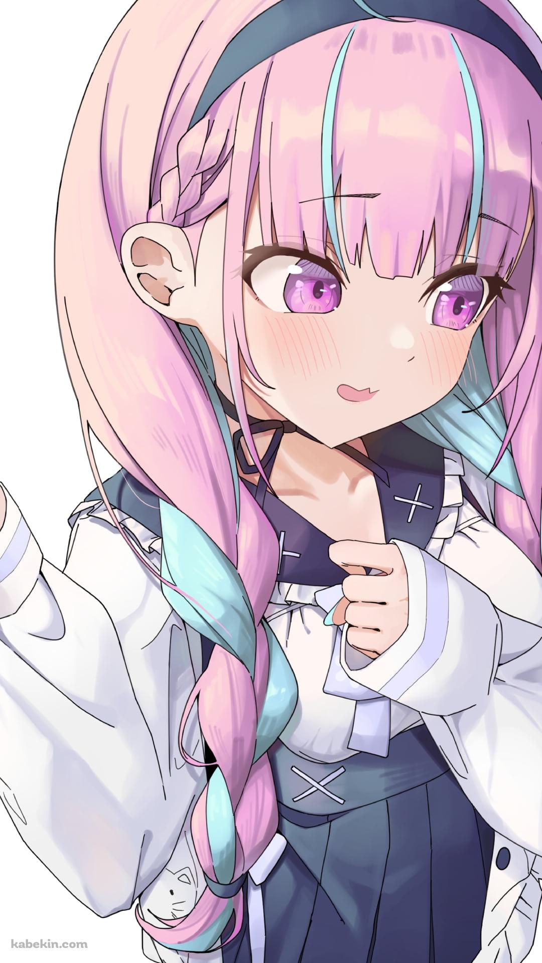照れて俯く湊あくあ / ホロライブ / バーチャルYouTuber / VtuberのAndroidの壁紙(1080px x 1920px) スマホ用