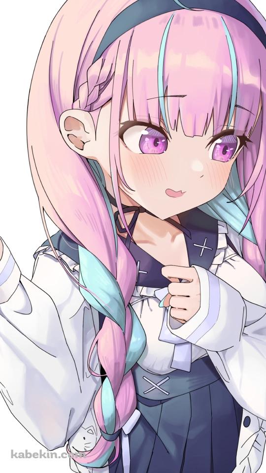 照れて俯く湊あくあ / ホロライブ / バーチャルYouTuber / VtuberのAndroidの壁紙(540px x 960px) スマホ用