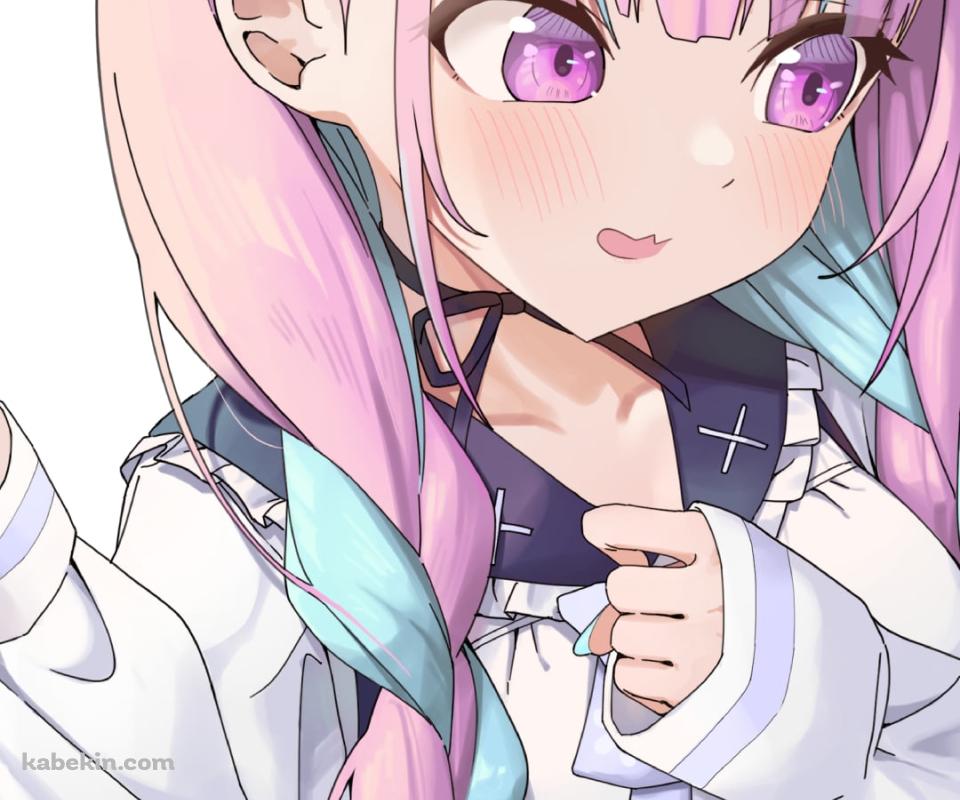 照れて俯く湊あくあ / ホロライブ / バーチャルYouTuber / VtuberのAndroidの壁紙(960px x 800px) スマホ用