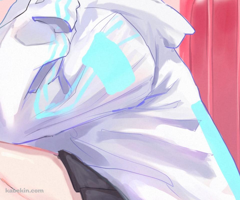 赤いスーツケースとしゃがんでいるリゼ・ヘルエスタ / にじさんじ / バーチャルYouTuber / VtuberのAndroidの壁紙(960px x 800px) スマホ用