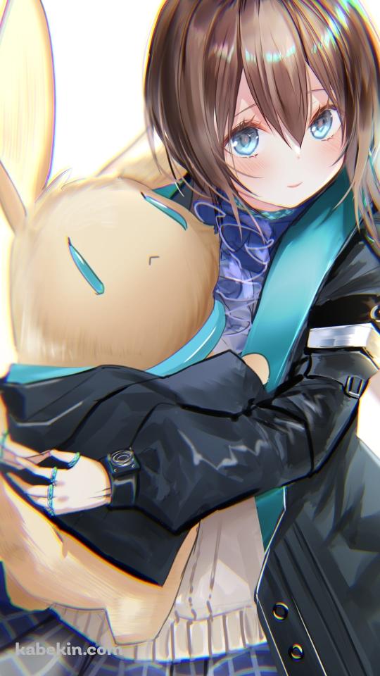 ウサギのぬいぐるみを抱くアーミヤ / アークナイツのAndroidの壁紙(540px x 960px) スマホ用