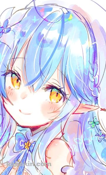 微笑む雪花ラミィ / アホ毛 / パステル調 / ホロライブ / バーチャルYouTuber / VtuberのAndroidの壁紙(360px x 592px) スマホ用