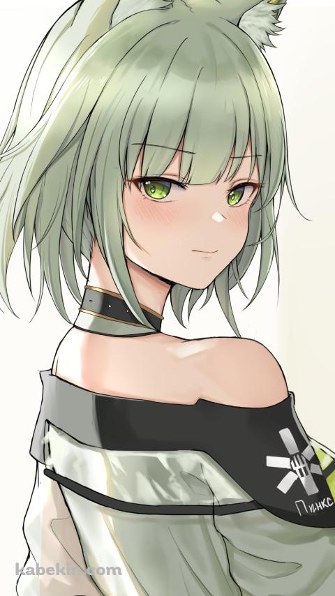 後ろ手を組み振り返るケルシー / アークナイツのAndroidの壁紙(480px x 854px) スマホ用