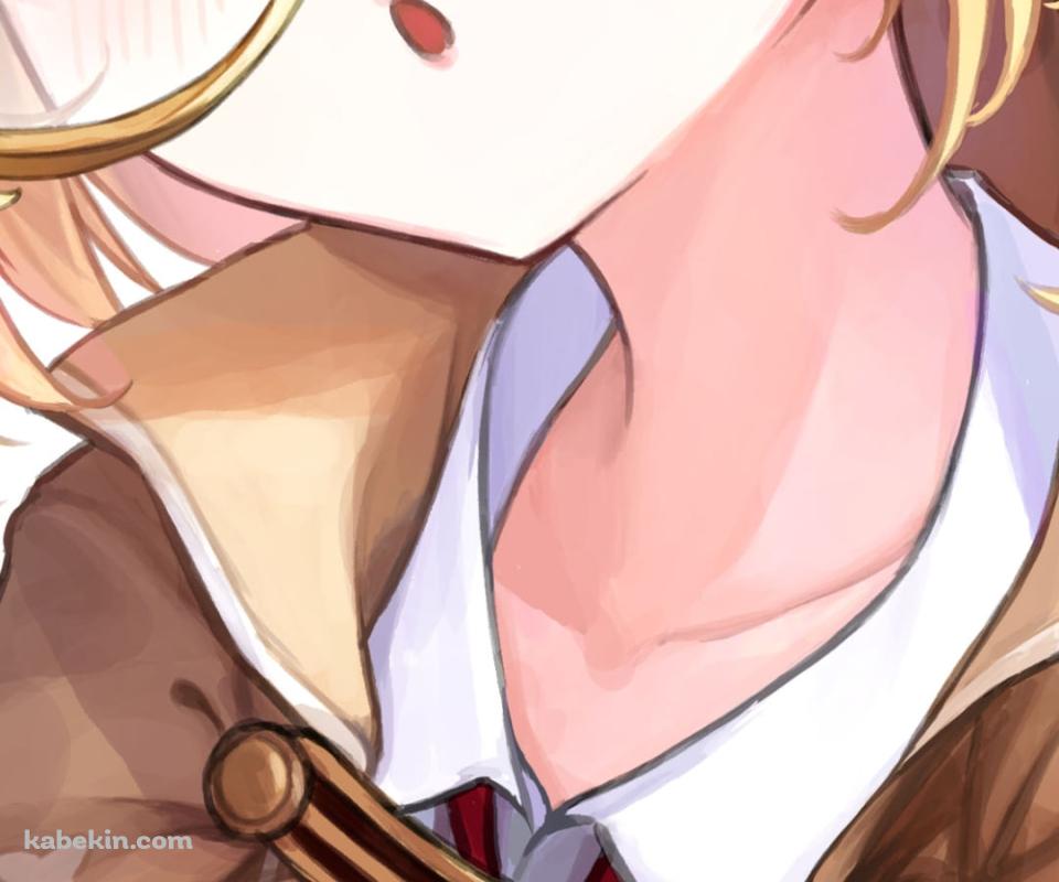 ルーペを覗く可愛いワトソン・アメリア / ホロライブ / バーチャルYouTuber / VtuberのAndroidの壁紙(960px x 800px) スマホ用