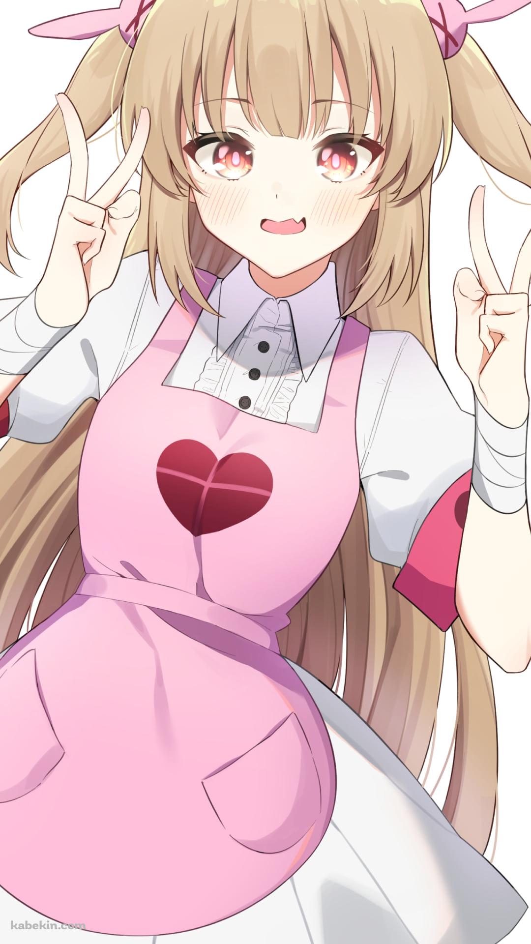 Wピースをする名取さな / バーチャルYouTuber / VtuberのAndroidの壁紙(1080px x 1920px) スマホ用