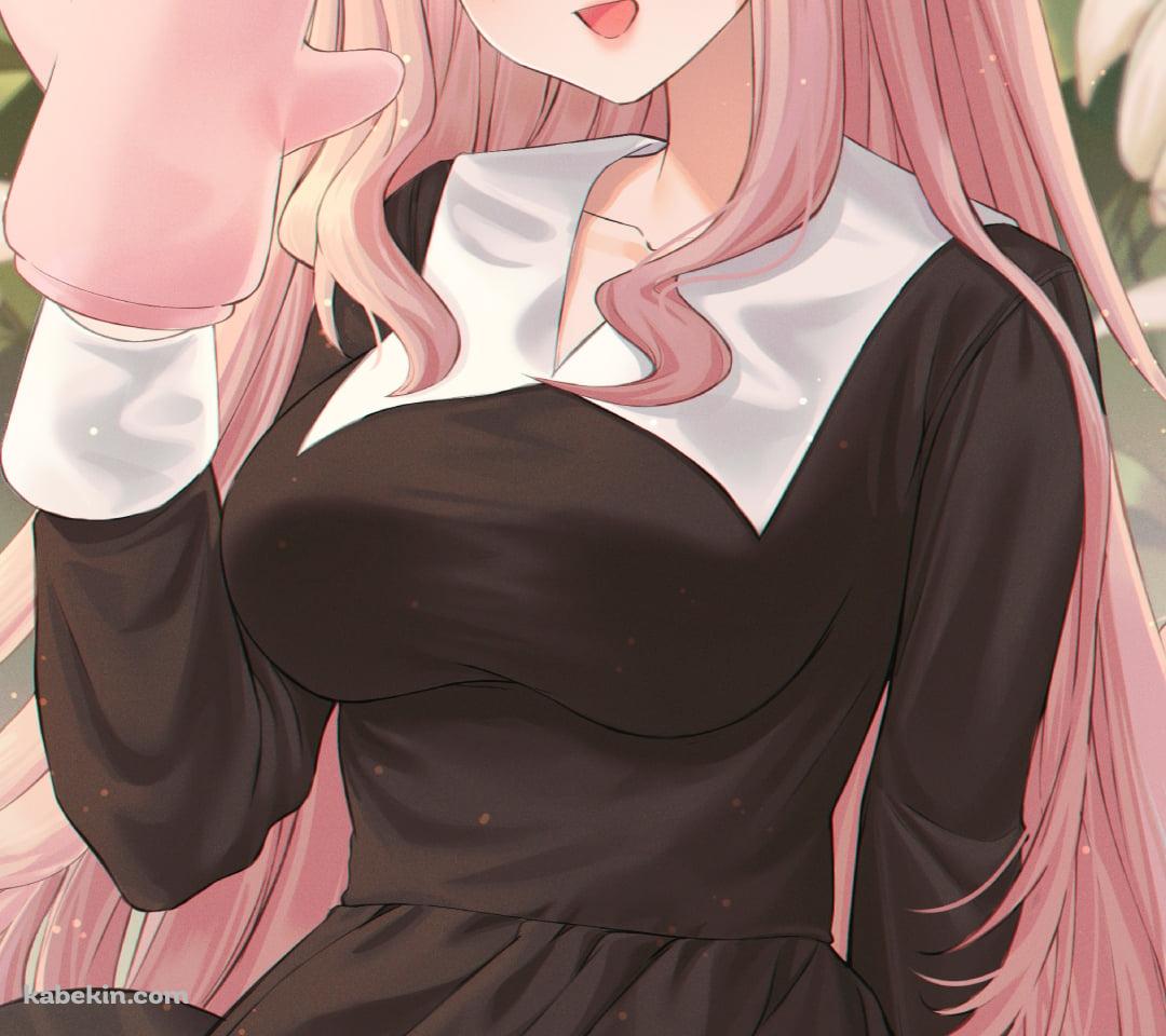 ピンクのパペットを持つ藤原千花 / かぐや様は告らせたい～天才たちの恋愛頭脳戦～のAndroidの壁紙(1080px x 960px) スマホ用