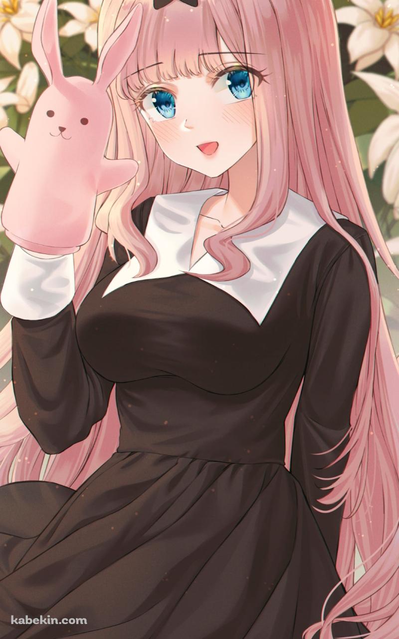 ピンクのパペットを持つ藤原千花 / かぐや様は告らせたい～天才たちの恋愛頭脳戦～のAndroidの壁紙(800px x 1280px) スマホ用