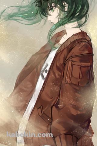 砂塵まみれの私服姿のかっこいい初音ミク / サングラス / 赤いジャンパー / ボカロ / ボーカロイドのAndroidの壁紙(320px x 480px) スマホ用