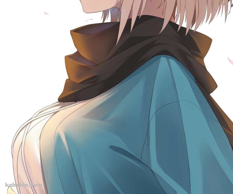 剣に手をかけるかっこいい沖田総司 / fate/grand orderのAndroidの壁紙(960px x 800px) スマホ用