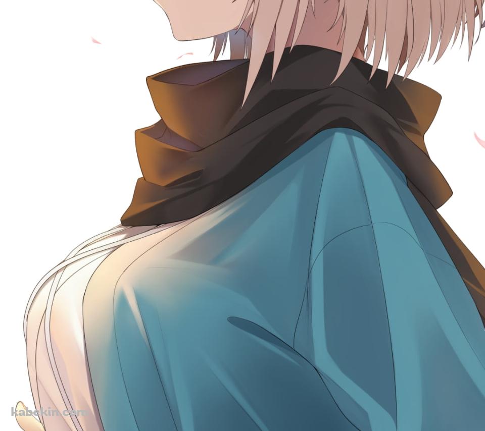 剣に手をかけるかっこいい沖田総司 / fate/grand orderのAndroidの壁紙(960px x 854px) スマホ用